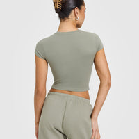 Cotton Icon Baby T-Shirt | Soft Sage Green