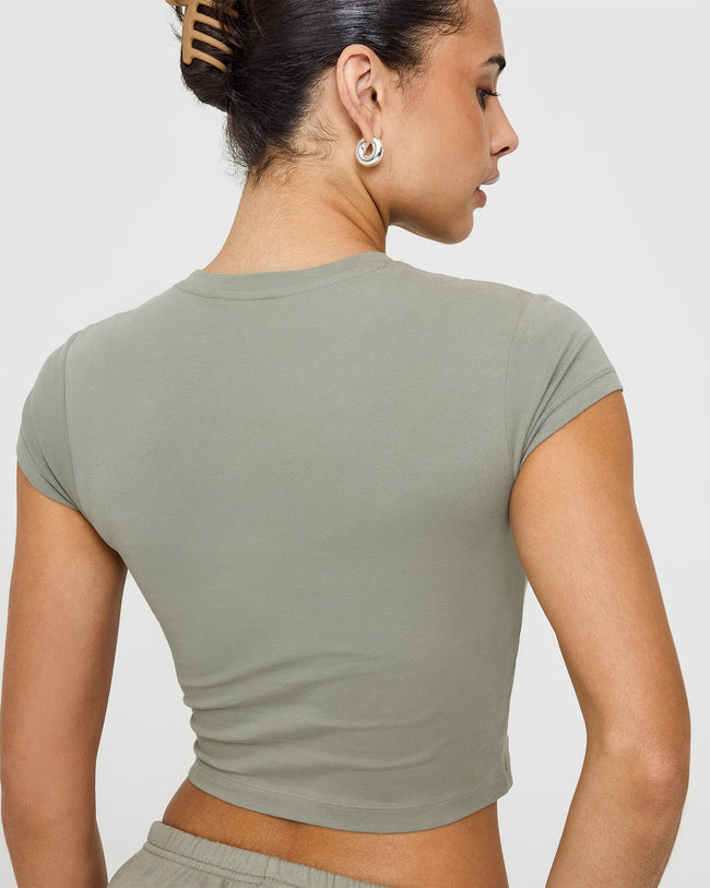 Cotton Icon Baby T-Shirt | Soft Sage Green