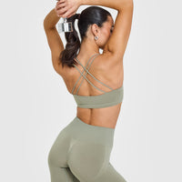 Everyday Cross Over Bralette | Soft Sage Green