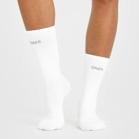 Crew Running Socks 1 Pack | White