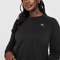 Go To Seamless Loose Long Sleeve Top | Black