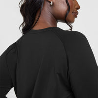 Go To Seamless Loose Long Sleeve Top | Black