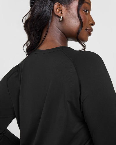 Go To Seamless Loose Long Sleeve Top | Black