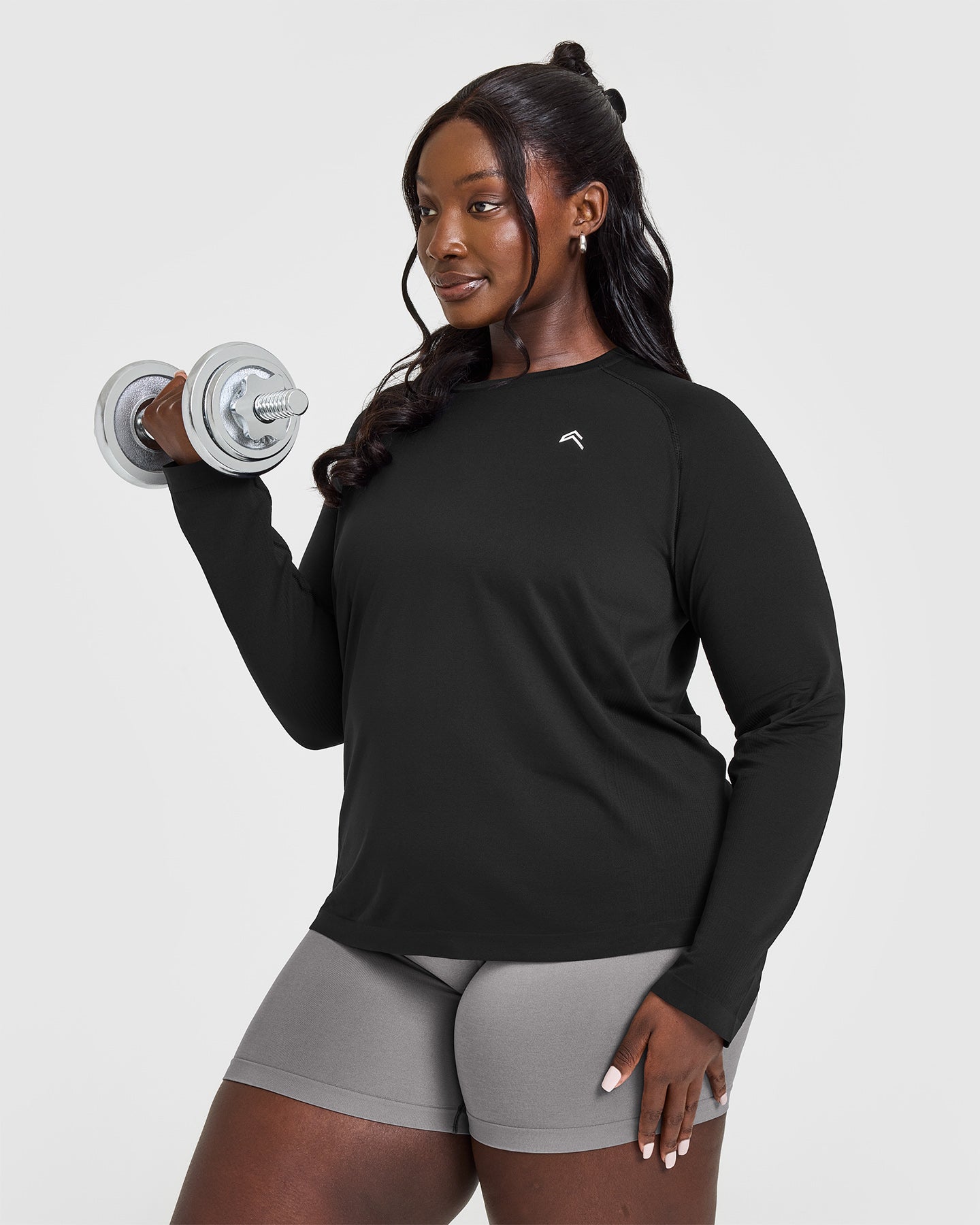 Go To Seamless Loose Long Sleeve Top | Black