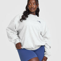 Lightweight Graphic Sweatshirt | Light Grey Marl