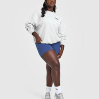 Lightweight Graphic Sweatshirt | Light Grey Marl