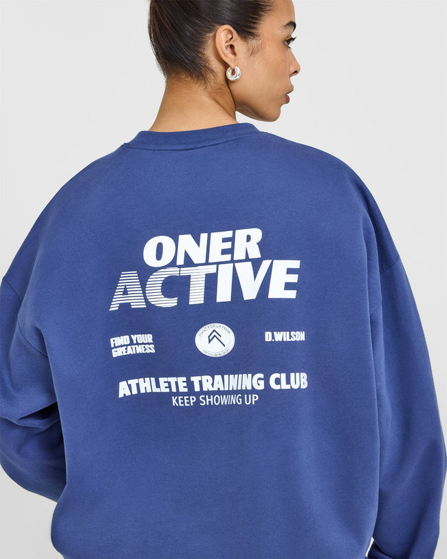 Lightweight Graphic Sweatshirt | Shadow Blue