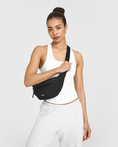 Mellowâ„¢ Rib Scoop Neck Vest with Built in Bra Shelf | White