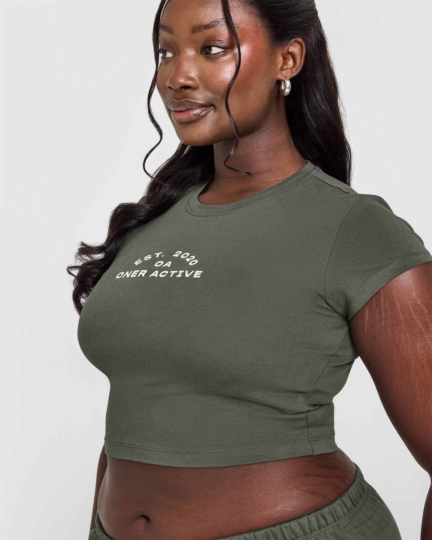 Cotton Baby T-Shirt with Graphic | Dark Khaki
