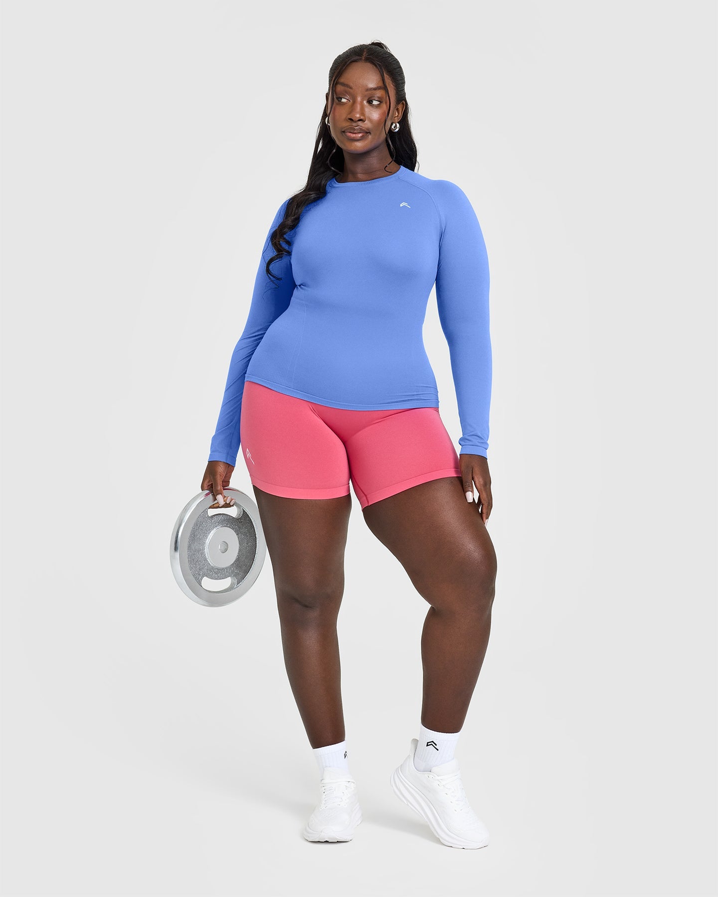 Go To Seamless Fitted Long Sleeve Top | Light Glaucous Blue