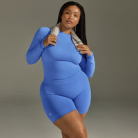 Go To Seamless Fitted Long Sleeve Top | Light Glaucous Blue
