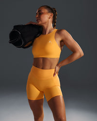 EasyLift™ High Neck Sports Bra | Powdered Orange