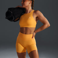 EasyLift™ High Neck Sports Bra | Powdered Orange