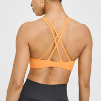 EasyLift™ High Neck Sports Bra | Powdered Orange