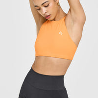 EasyLift™ High Neck Sports Bra | Powdered Orange