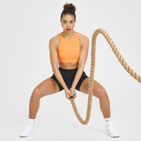 EasyLift™ High Neck Sports Bra | Powdered Orange