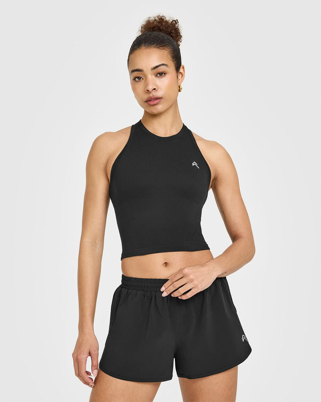 Go To Seamless Fitted Mid Vest | Black