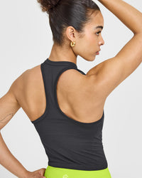 Go To Seamless Fitted Mid Vest | Coal