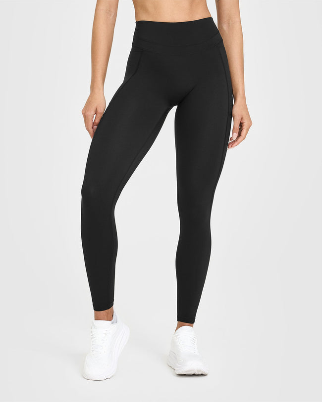 Unified High Waisted Pocket Leggings | Black