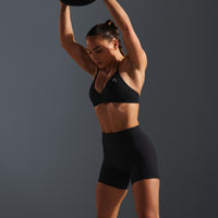 Unified High Waisted Pocket Shorts 6" | Black