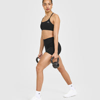 Unified High Waisted Pocket Shorts 6" | Black