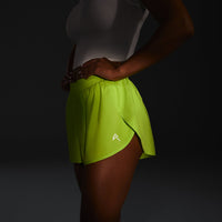 AirMove⢠Lined Shorts 3" | Charged Lime Green