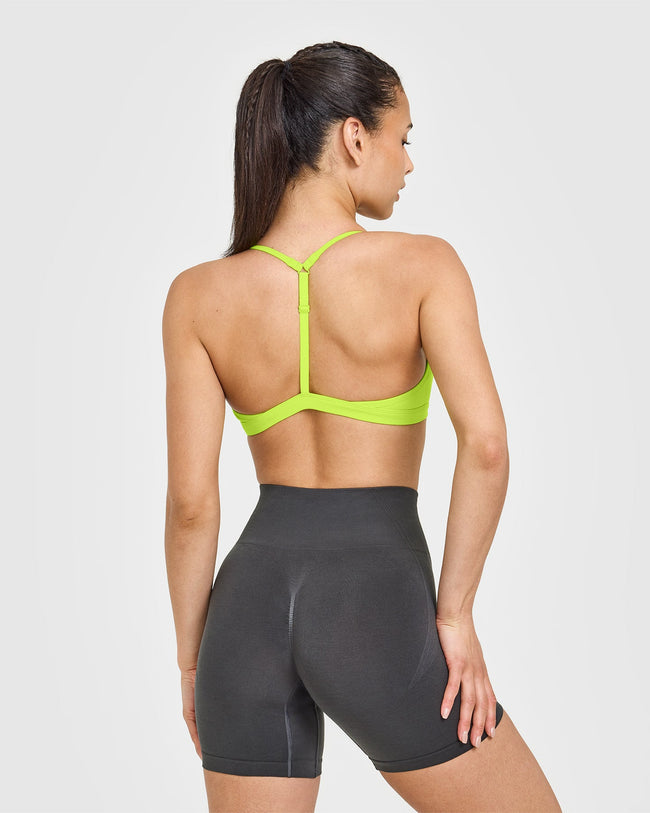 EasyLift™ Ultra Minimal V Neck Bralette | Charged Lime Green