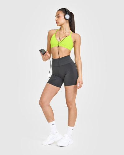 EasyLift™ Ultra Minimal V Neck Bralette | Charged Lime Green