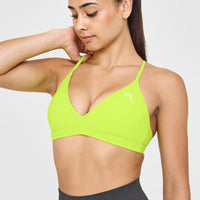 EasyLift™ Ultra Minimal V Neck Bralette | Charged Lime Green