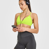 EasyLift™ Ultra Minimal V Neck Bralette | Charged Lime Green