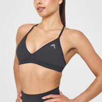 EasyLift™ Ultra Minimal V Neck Bralette | Coal