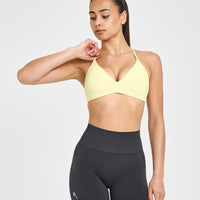 EasyLift™ Ultra Minimal V Neck Bralette | Pastel Yellow
