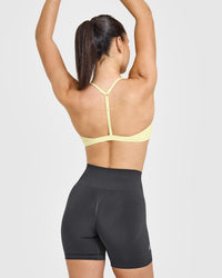 EasyLift™ Ultra Minimal V Neck Bralette | Pastel Yellow