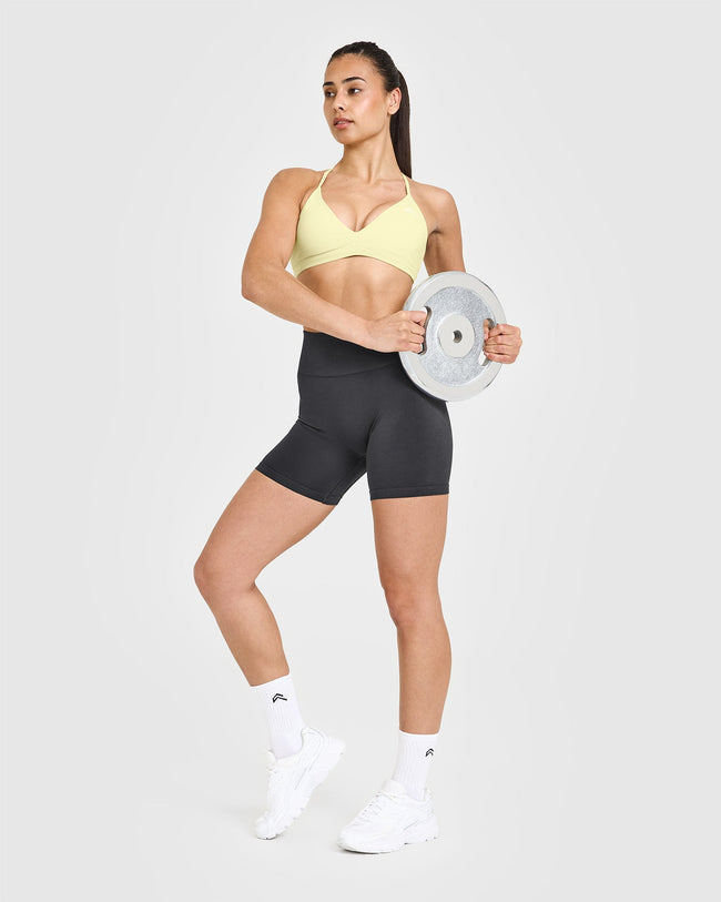 EasyLift™ Ultra Minimal V Neck Bralette | Pastel Yellow