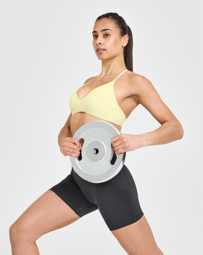 EasyLift™ Ultra Minimal V Neck Bralette | Pastel Yellow