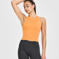 Go To Seamless Fitted Mid Vest | Powdered Orange