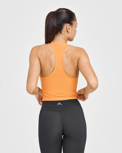 Go To Seamless Fitted Mid Vest | Powdered Orange