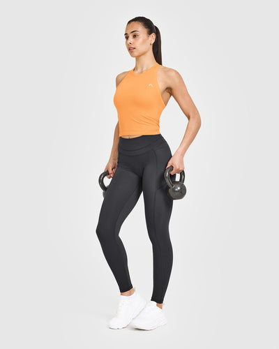 Go To Seamless Fitted Mid Vest | Powdered Orange
