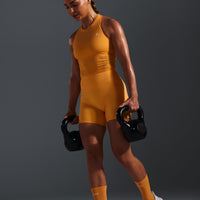 Go To Seamless Fitted Mid Vest | Powdered Orange