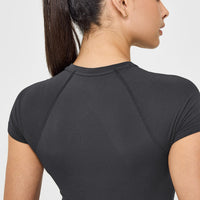 Go To Seamless Fitted Mid Top | Coal
