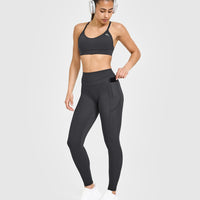Unified High Waisted Pocket Leggings | Coal