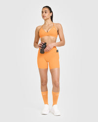 Unified High Waisted Pocket Shorts 6" | Powdered Orange