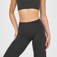 SoftMotion™ Straight Leg Bottoms with White Logo | Soft Black