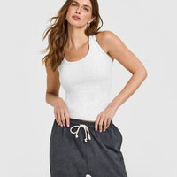 Cotton Fitted Vest | Light Grey Marl
