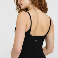 SoftMotion™ Strappy Vest with Built in Bra Shelf | Black