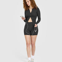 Mellow™ Rib Long Sleeve Cardigan | Soft Black