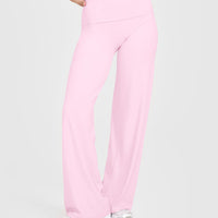 SoftMotion™ Fold Over Straight Leg Bottoms | Chalk Pink
