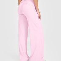 SoftMotion™ Fold Over Straight Leg Bottoms | Chalk Pink