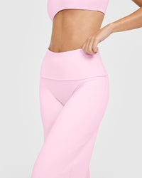 SoftMotion™ Fold Over Straight Leg Bottoms | Chalk Pink