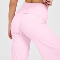 SoftMotion™ Fold Over Straight Leg Bottoms | Chalk Pink